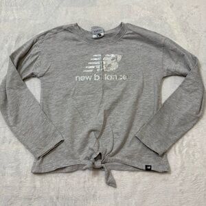 New Balance Kids Light Gray Long Sleeve Tee